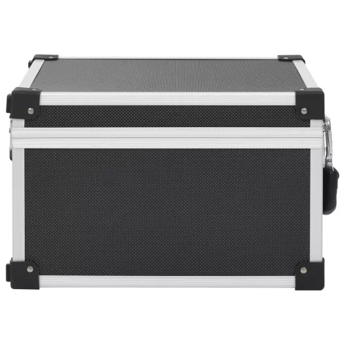  40 db-os fekete alumínium és ABS CD-tartó