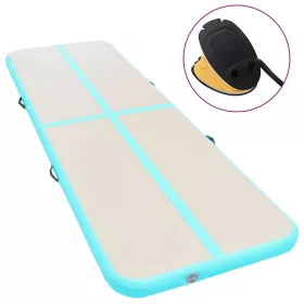    zöld PVC felfújható tornaszőnyeg pumpával 500 x 100 x 10 cm