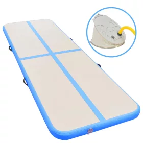    kék PVC felfújható tornaszőnyeg pumpával 700 x 100 x 10 cm
