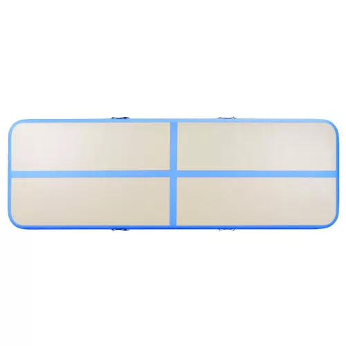  kék PVC felfújható tornaszőnyeg pumpával 700 x 100 x 10 cm