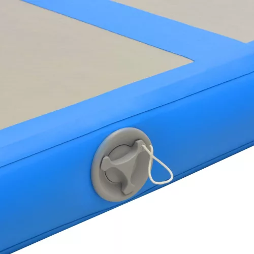  kék PVC felfújható tornaszőnyeg pumpával 700 x 100 x 10 cm