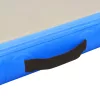  kék PVC felfújható tornaszőnyeg pumpával 700 x 100 x 10 cm