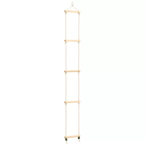  tömör fa és polietilén kötéllétra gyerekeknek 30 x 168 cm