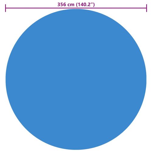  kék polietilén medencetakaró 356 cm