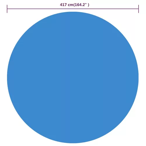  kék polietilén medencetakaró 417 cm