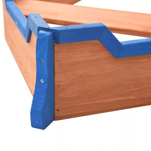  kalózhajó formájú fenyőfa homokozó 190 x 94,5 x 101 cm