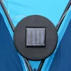  kék rendezvénysátor LED-del és 4 oldalfallal 3,6 x 3,6 x 2,3 m