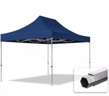   Professional összecsukható sátrak PROFESSIONAL 400g/m2 ponyvával, alumínium szerkezettel, oldalfal nélkül - 3x4,5m kék