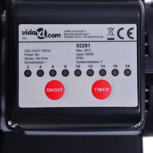  homokszűrős szivattyú időzítővel 450 W 25 L