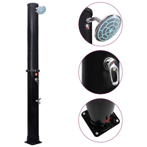  kültéri szolárzuhany zuhanyfejjel és csappal 40 L