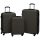  3 db antracitszürke ABS keményfalú gurulós bőrönd