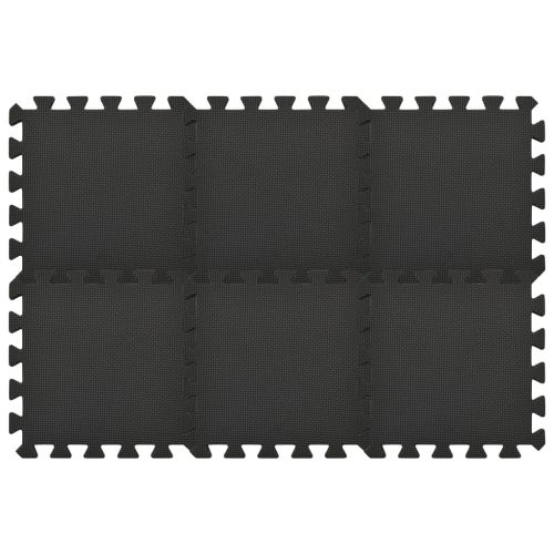  54 db fekete EVA habszivacs padlószőnyeg 4,86 ㎡