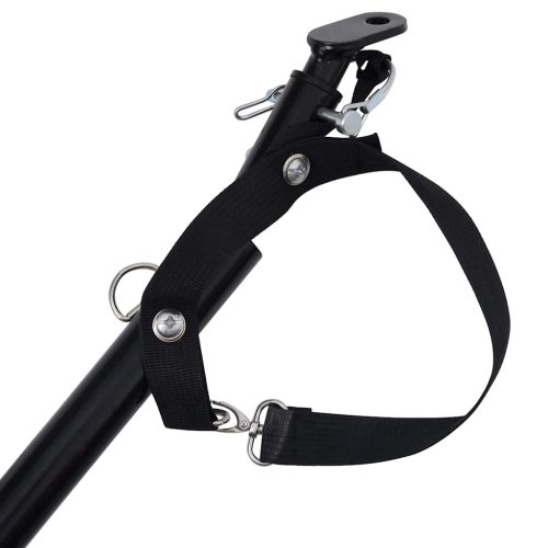  piros és fekete kisállatszállító kerékpár-utánfutó