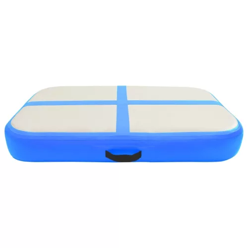  kék PVC felfújható tornamatrac pumpával 60 x 100 x 15 cm