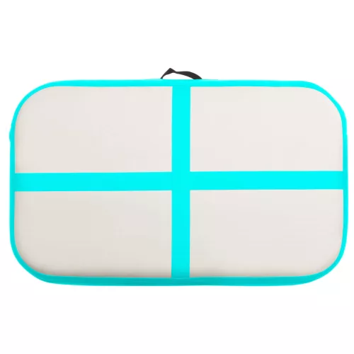  zöld PVC felfújható tornamatrac pumpával 60 x 100 x 15 cm