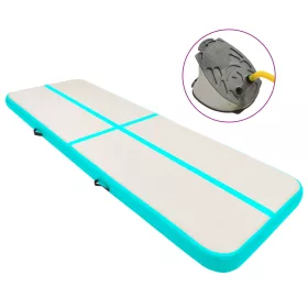    zöld PVC felfújható tornamatrac pumpával 300 x 100 x 15 cm