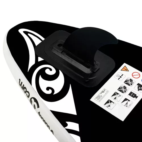  fekete felfújható állószörfszett 305 x 76 x 15 cm