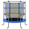  kerek kék trambulin védőhálóval 140 x 160 cm
