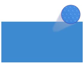  kék, négyszögletes PE medencetakaró 1200 x 600 cm