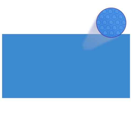  kék, négyszögletes PE medencetakaró 1200 x 600 cm
