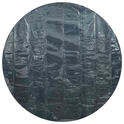  fekete és kék napelemes lebegő PE medencefólia 488 cm