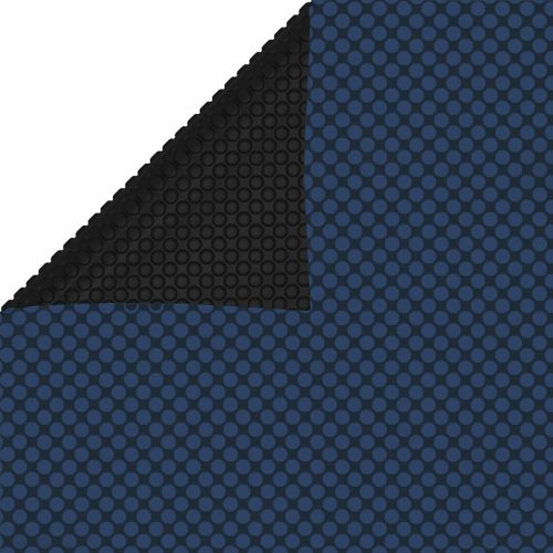  fekete és kék napelemes lebegő PE medencefólia 488 x 244 cm