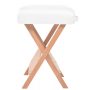 VID Sklopljiva masažna stolica s 2 jastuka u bijeloj boji