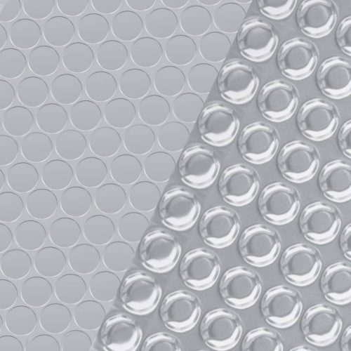  ezüstszínű négyszögletes PE medencetakaró 600 x 400 cm