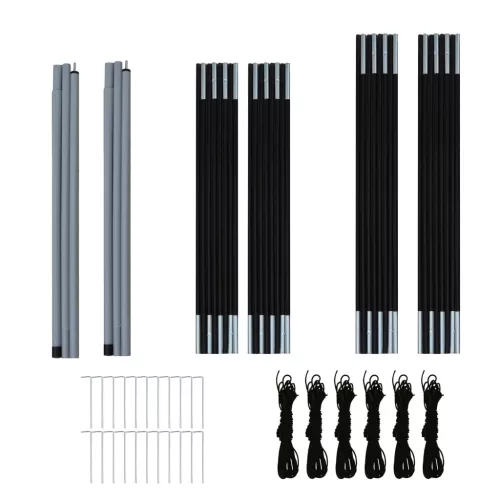  6 személyes szürke és narancssárga kempingsátor