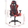 VID piros dönthető versenyautó ülés alakú műbőr irodai szék