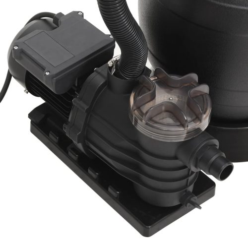  fekete medence-homokszűrő előszűrővel