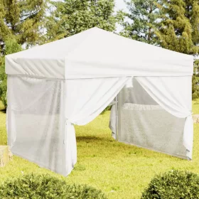    fehér összecsukható rendezvénysátor oldalfalakkal 3 x 3 m