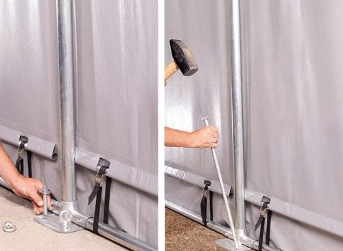 Skladišni šator 5x10m sa bočnom visinom 3m professional 550g/m2