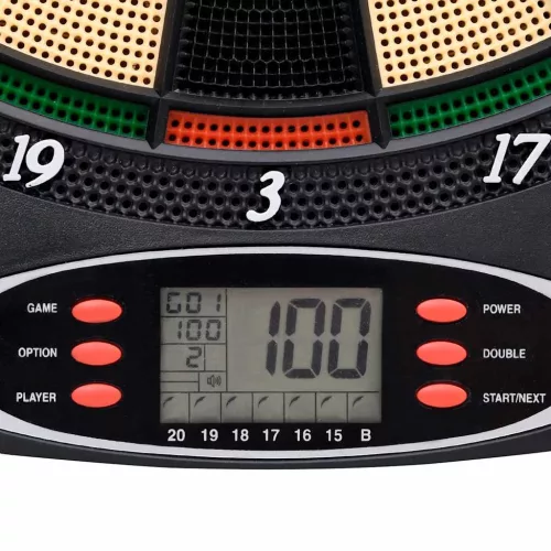  fekete polipropilén elektromos dartstábla nyilakkal