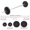  súlyzórúd súlytárcsákkal 30 kg
