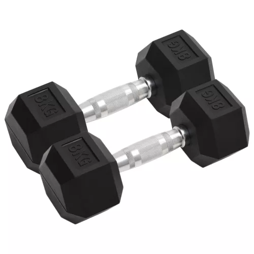  2 db összesen öntöttvas egykezes súlyzó 16 kg