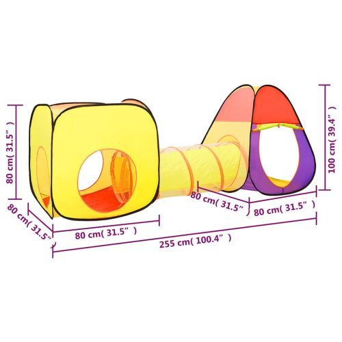  többszínű gyerekjátszósátor 255 x 80 x 100 cm