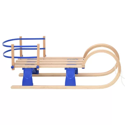  összecsukható furnérlemez szánkó háttámlával 110 cm