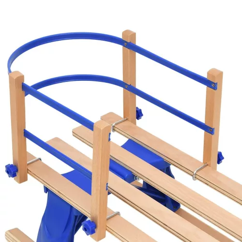  összecsukható furnérlemez szánkó háttámlával 110 cm