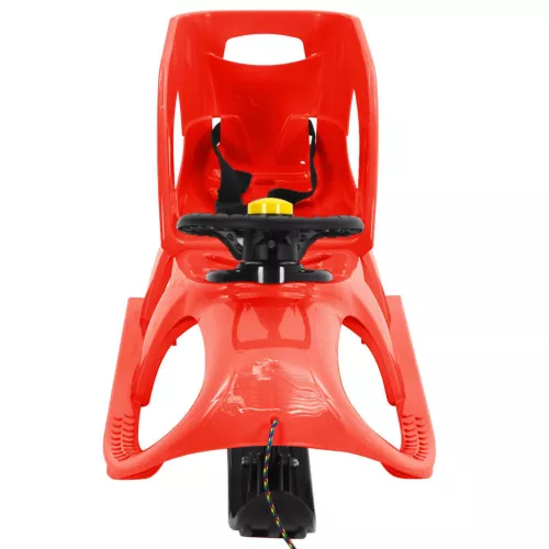  piros polipropilén szánkó üléssel és kormánnyal 102,5x40x23 cm