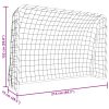  fehér acél és poliészter focikapu hálóval 214 x 75 x 152 cm 