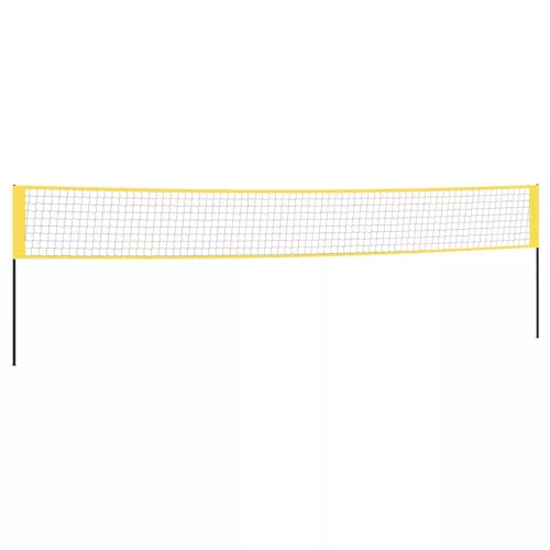  sárga és fekete PE szövet tollaslabda háló 600 x 155 cm