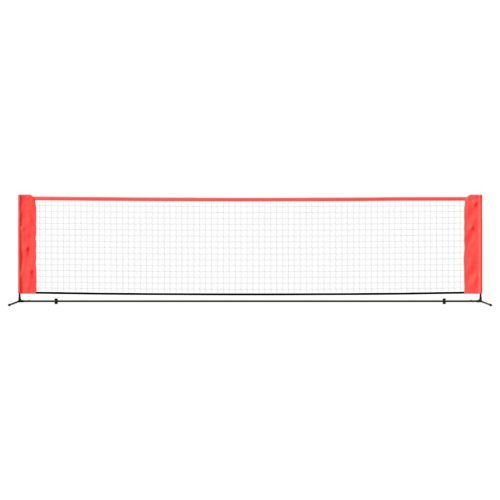  fekete és piros poliészter teniszháló 400 x 100 x 87 cm