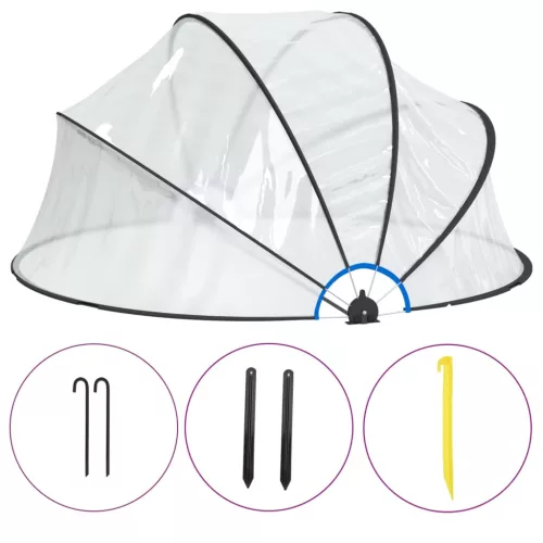  kerek PVC medencekupola 315 x 158 cm