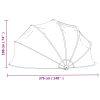  kerek PVC medencekupola 376x188 cm
