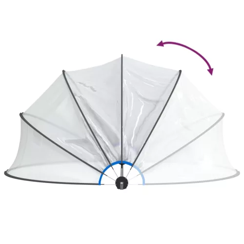  kerek PVC medencekupola 406x203 cm