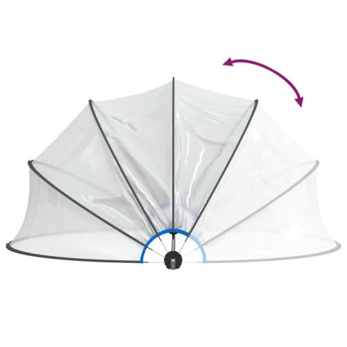  kerek PVC medencekupola 467x234 cm