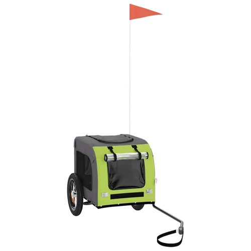  zöld-szürke oxford szövet és vas kisállatszállító utánfutó