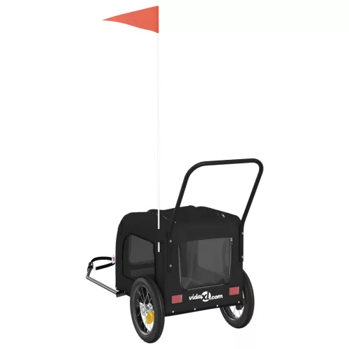  Fekete Állatbabakocsi Fekete Fém, Textil 124 x 53 x 53 cm