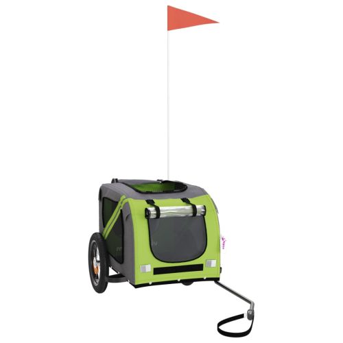  zöld-szürke oxford szövet és vas kisállatszállító utánfutó